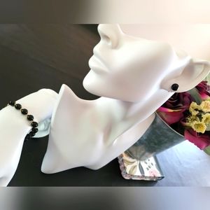 Black onyx bracelet and earrings